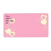 Roze achtergrond Eyelet achtergrond Verzendlabel (Voorkant)