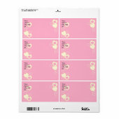 Roze achtergrond Eyelet achtergrond Verzendlabel (Full Sheet)