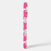 Roze Achtergrond Fleur-de-lis Patroonontwerp Case-Mate iPhone Case (Achterkant / Rechts)