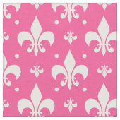 Roze Achtergrond Fleur-de-lis Patroonontwerp Stof (Close Up)