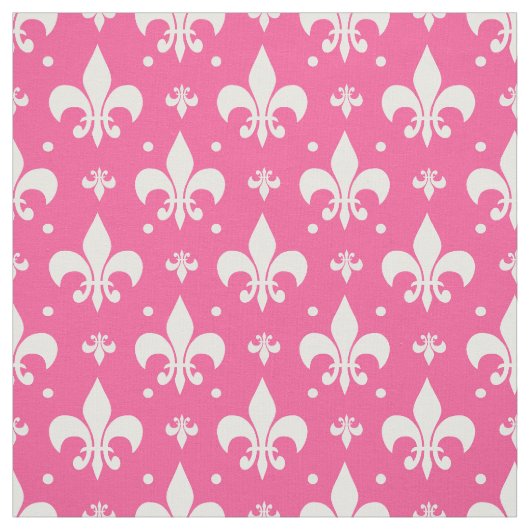 Roze Achtergrond Fleur-de-lis Patroonontwerp Stof (Swatch)