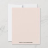 Roze achtergrond grijze bloem bedankkaart (Achterkant)