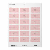 Roze achtergrond hoofdadres Sticker (Full Sheet)