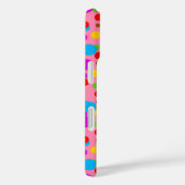 Roze Achtergrond Kleurrijke Polka Dots Case-Mate iPhone Case (Achterkant / Rechts)