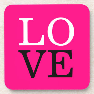 Roze Achtergrond Liefde Bruiloft Bier Onderzetter