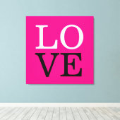 Roze Achtergrond Liefde Bruiloft Canvas Afdruk (Insitu (Houten vloer))