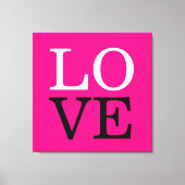 Roze Achtergrond Liefde Bruiloft Canvas Afdruk (Voorkant)