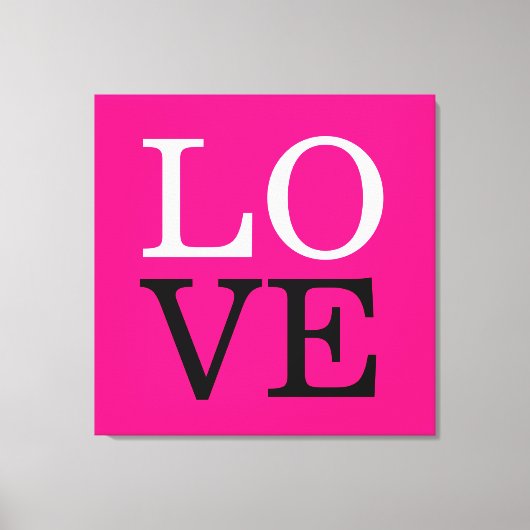 Roze Achtergrond Liefde Bruiloft Canvas Afdruk (Voorkant)