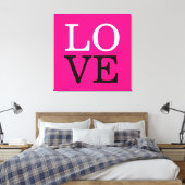 Roze Achtergrond Liefde Bruiloft Canvas Afdruk (Insitu (Slaapkamer))
