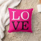 Roze Achtergrond Liefde Bruiloft Kussen (Deken)