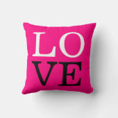 Roze Achtergrond Liefde Bruiloft Kussen (Achterkant)