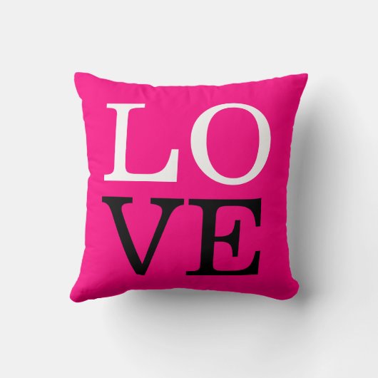 Roze Achtergrond Liefde Bruiloft Kussen (Achterkant)