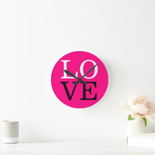 Roze Achtergrond Liefde Bruiloft Ronde Klok (Huis)