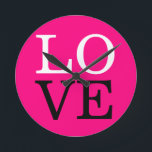 Roze Achtergrond Liefde Bruiloft Ronde Klok<br><div class="desc">U kunt de lettertypen en kleuren eenvoudig wijzigen. U kunt ook uw logo en de achtergrondafbeelding toevoegen zoals u wilt.</div>