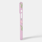 Roze Achtergrond met Tulpen Telefoonhoesje Case-Mate iPhone Case (Achterkant / Links)