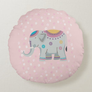 ROZE ACHTERGROND MET ZOEKE INDISCHE OLIFANT ROND KUSSEN
