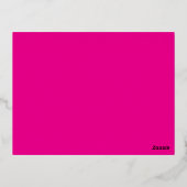 Roze Achtergrond met Zwarte Grens Ontwerpideeën Folie Feestdagen Briefkaart (Achterkant)