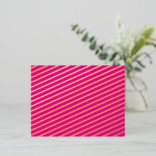 Roze Achtergrond met Zwarte Grens Ontwerpideeën Folie Feestdagen Briefkaart (Staand Voorkant)