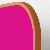 Roze Achtergrond met Zwarte Grens Ontwerpideeën Pickleball Paddle (Links Detail)