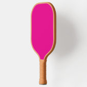 Roze Achtergrond met Zwarte Grens Ontwerpideeën Pickleball Paddle (Links)