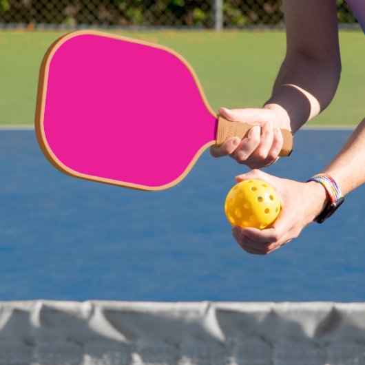 Roze Achtergrond met Zwarte Grens Ontwerpideeën Pickleball Paddle (Insitu)