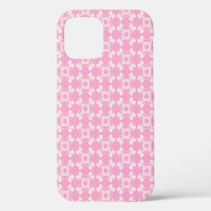 Roze achtergrond, modern naadloos patroon. Vintage iPhone 12 Hoesje