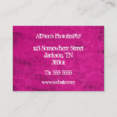 Roze achtergrond Monogram Visitekaartjes (Achterkant)