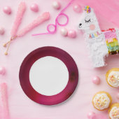 Roze achtergrond papieren bordje (Feest)
