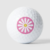 Roze achtergrond van Daisy flower Golfballen (Voorkant)