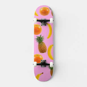 Roze achtergrond van het Tropisch Schaats voor fru Persoonlijk Skateboard