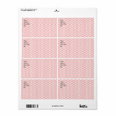 Roze achtergrond Verzendlabel (Full Sheet)