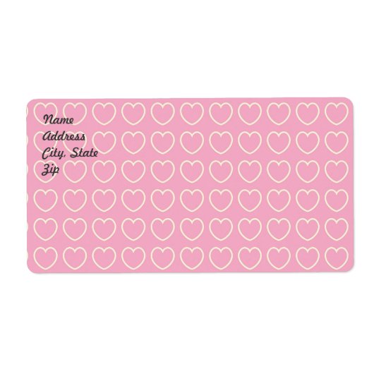 Roze achtergrond Verzendlabel (Voorkant)