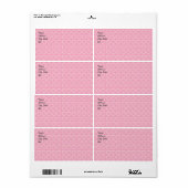 Roze achtergrond Verzendlabel (Full Sheet)