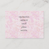 Roze achtergrond visitekaartje (Achterkant)