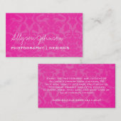 Roze  achtergrond Visitekaartjes (Voorkant / Achterkant)