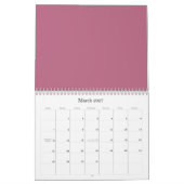 Roze achtergronden op een kalender (Mar 2027)