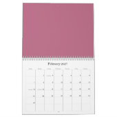 Roze achtergronden op een kalender (Feb 2027)