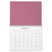 Roze achtergronden op een kalender (Jan 2027)
