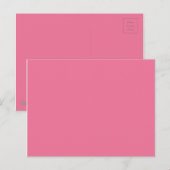 Roze achtergrondkleur briefkaart (Voorkant / Achterkant)