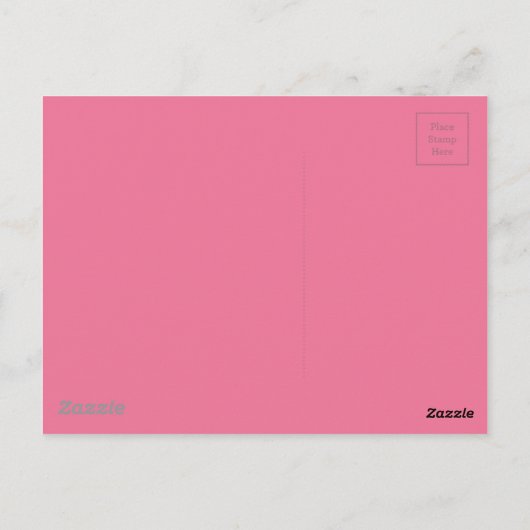 Roze achtergrondkleur briefkaart (Achterkant)
