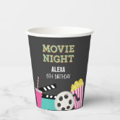 Roze Achtertuin Film avond party Papieren beker (Voorkant)