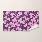 Roze Acryl Verf Bloemblaadjes Bad Handdoek (Handdoek)