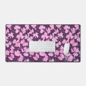 Roze Acryl Verf Bloemblaadjes Bureaumat (Keyboard & Muis)