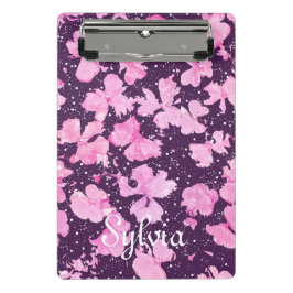 Roze Acryl Verf Bloemblaadjes Mini Klembord