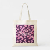 Roze Acryl Verf Bloemblaadjes Tote Bag (Achterkant)