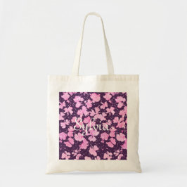Roze Acryl Verf Bloemblaadjes Tote Bag