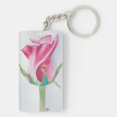 Roze acrylen sleutelhanger (dubbelzijdig) (achterkant)