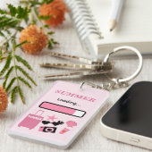 Roze Acrylen Sleutelhanger voor de Zomer (Voorkant Rechts)