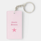 Roze Acrylen Sleutelhanger voor de Zomer (achterkant)