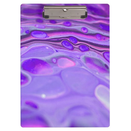 Roze Acrylkleurig Paars, vloeiend kunstschilderbaa Klembord (Voorkant)